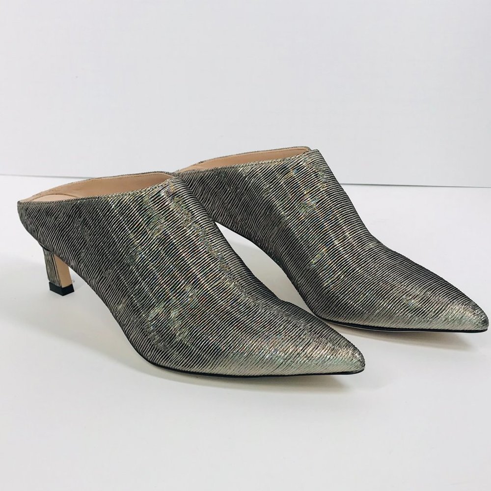 Stuart Weitzman Metallic Mira Pump Slide on Mule